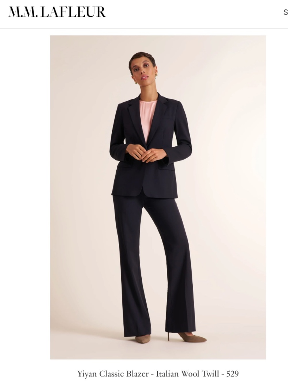 Yiyan Classic Blazer - Wool Twill :: Dark Navy